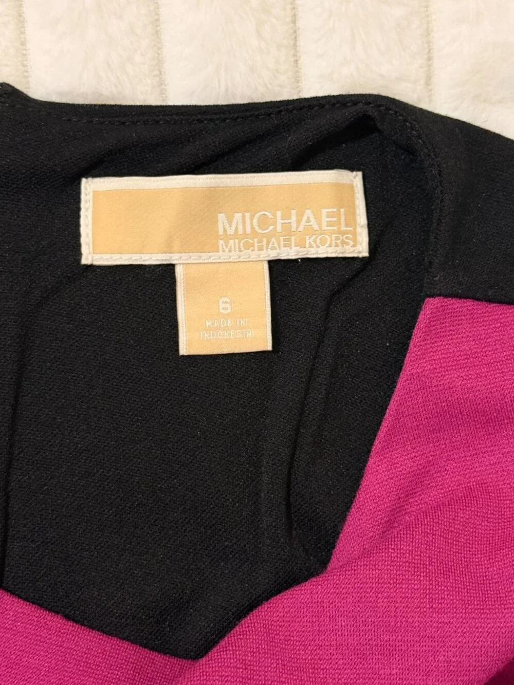 Michael Kors Pink Black Colorblock Sheath Dress Size 6